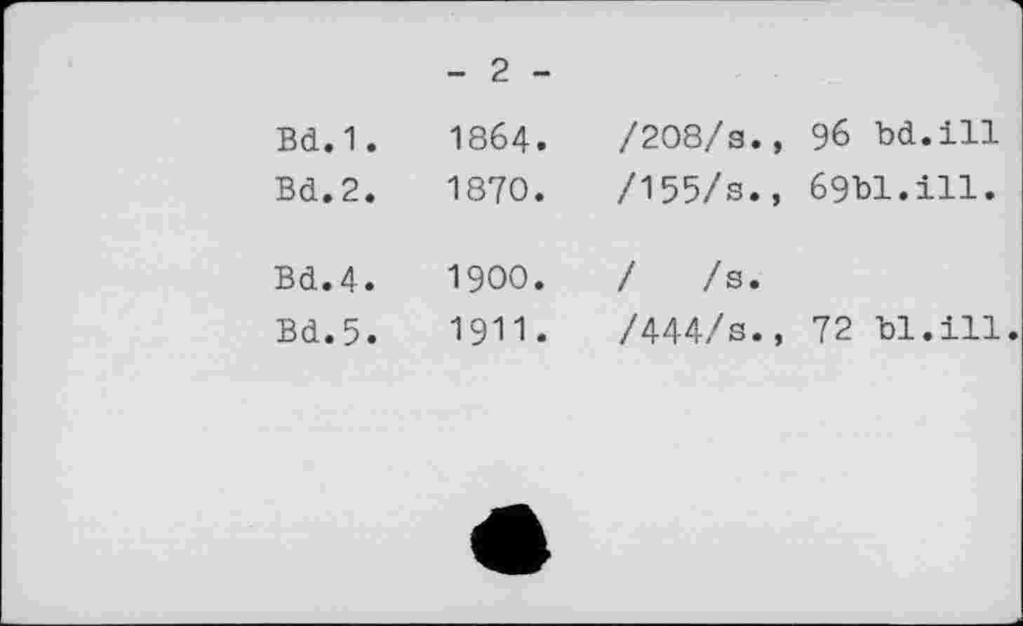 ﻿вал.
Bd.2.
Bd.4.
Bd.5.
- 2 -		
1864.	/208/s.,	96 bd.ill
1870.	/155/s.,	69bl.ill.
1900.	/	/s.	
1911.	/444/s.,	72 bl.ill.